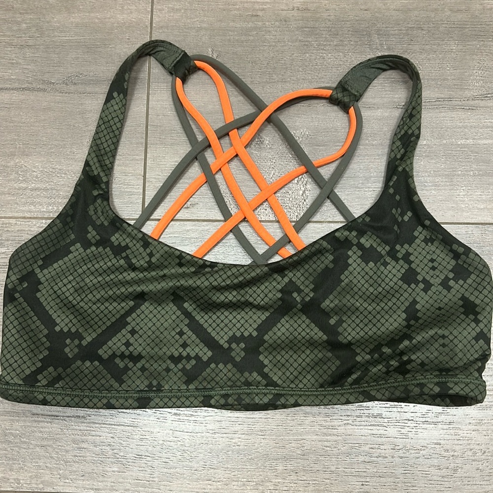 Lululemon snake print sports bra 8